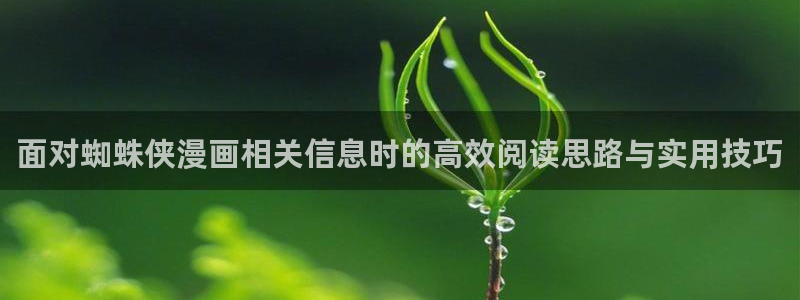 樱花日语短句：面对蜘蛛侠漫画相关信息时的高效阅读思路与实用技巧